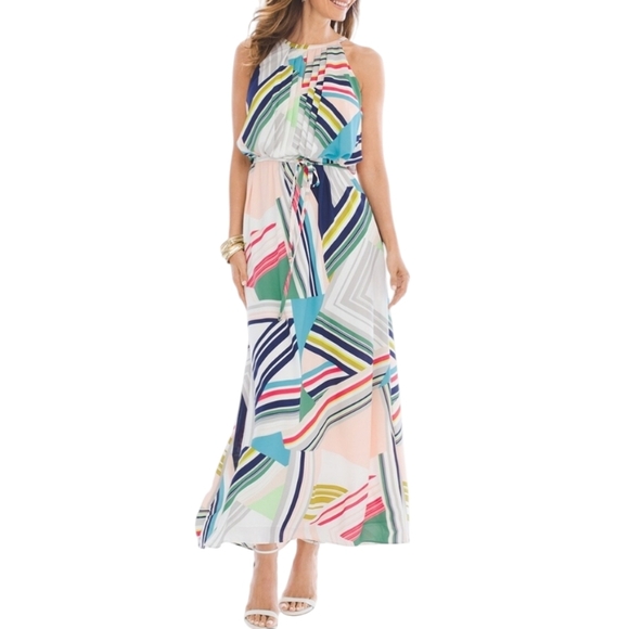 Chico's Petite Multi Geo Print Maxi dress - Picture 1 of 12